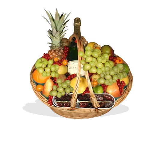 Fruit Basket with Champagne