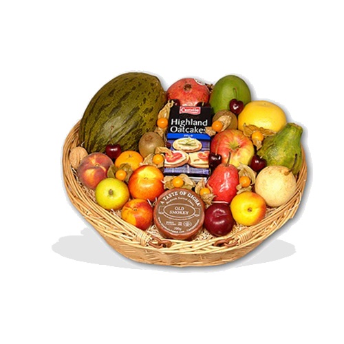 Fruit Basket with Cheese & Oatcakes