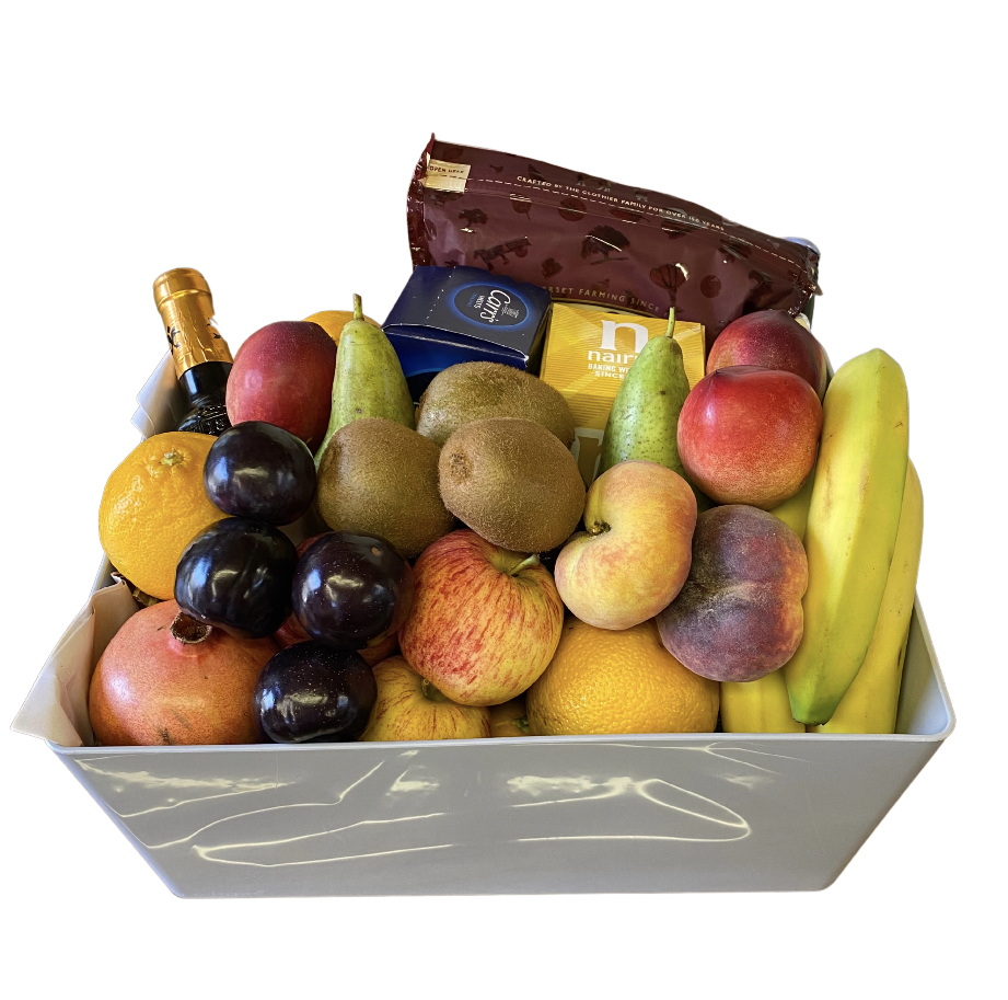 Gourmet Fruit Basket  with Wine