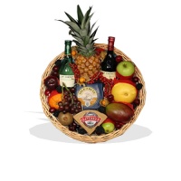 Fruit Tray With Wine & Cheese